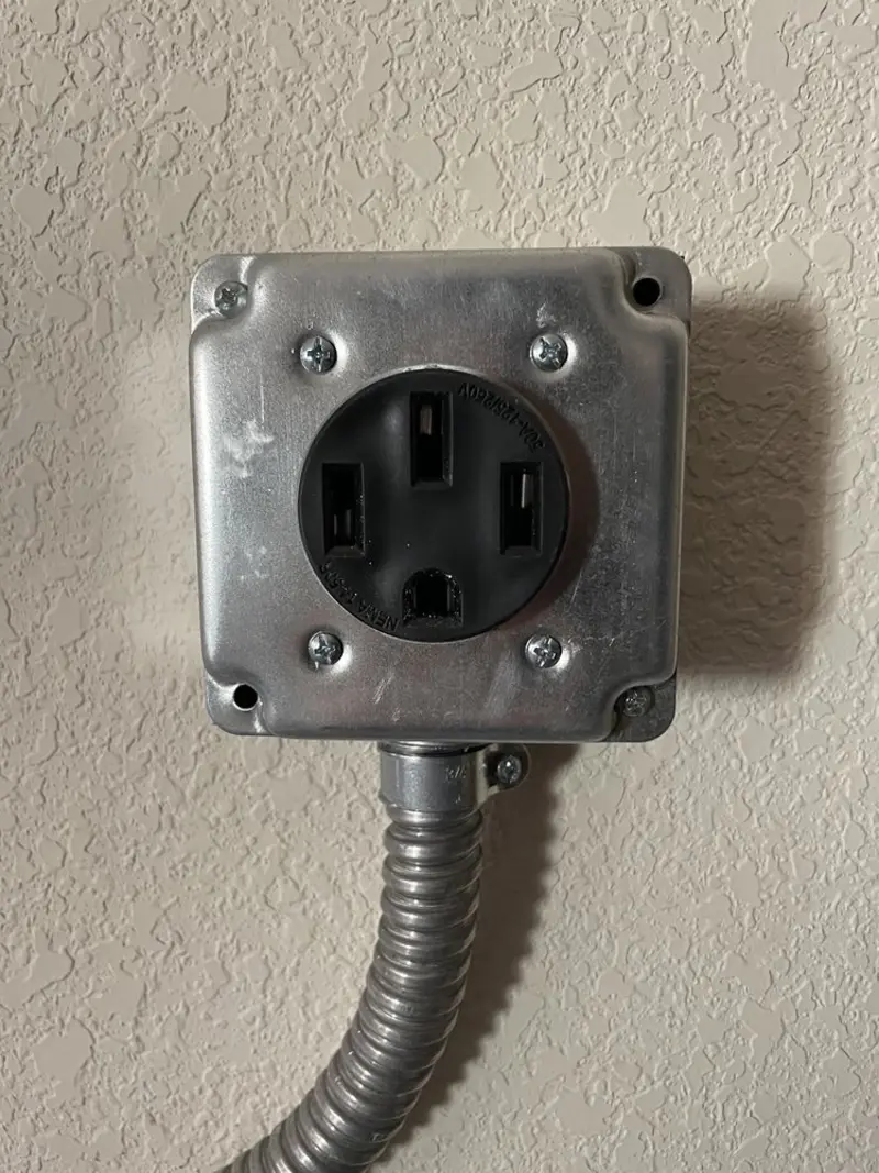 NEMA 14-50 outlet installed for Smart Home Electrical in Denison